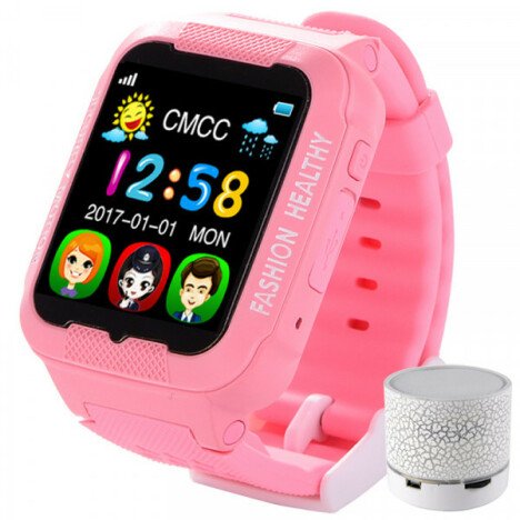 Ceas GPS Copii iUni Kid3, Telefon incorporat, Touchscreen 1.54 inch, Bluetooth, Notificari, Camera,